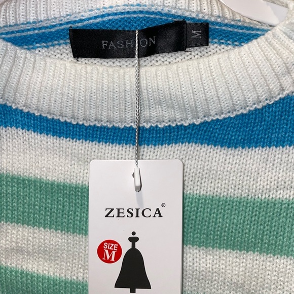 Colorblock Striped Sweater NWT - Picture 2 of 3